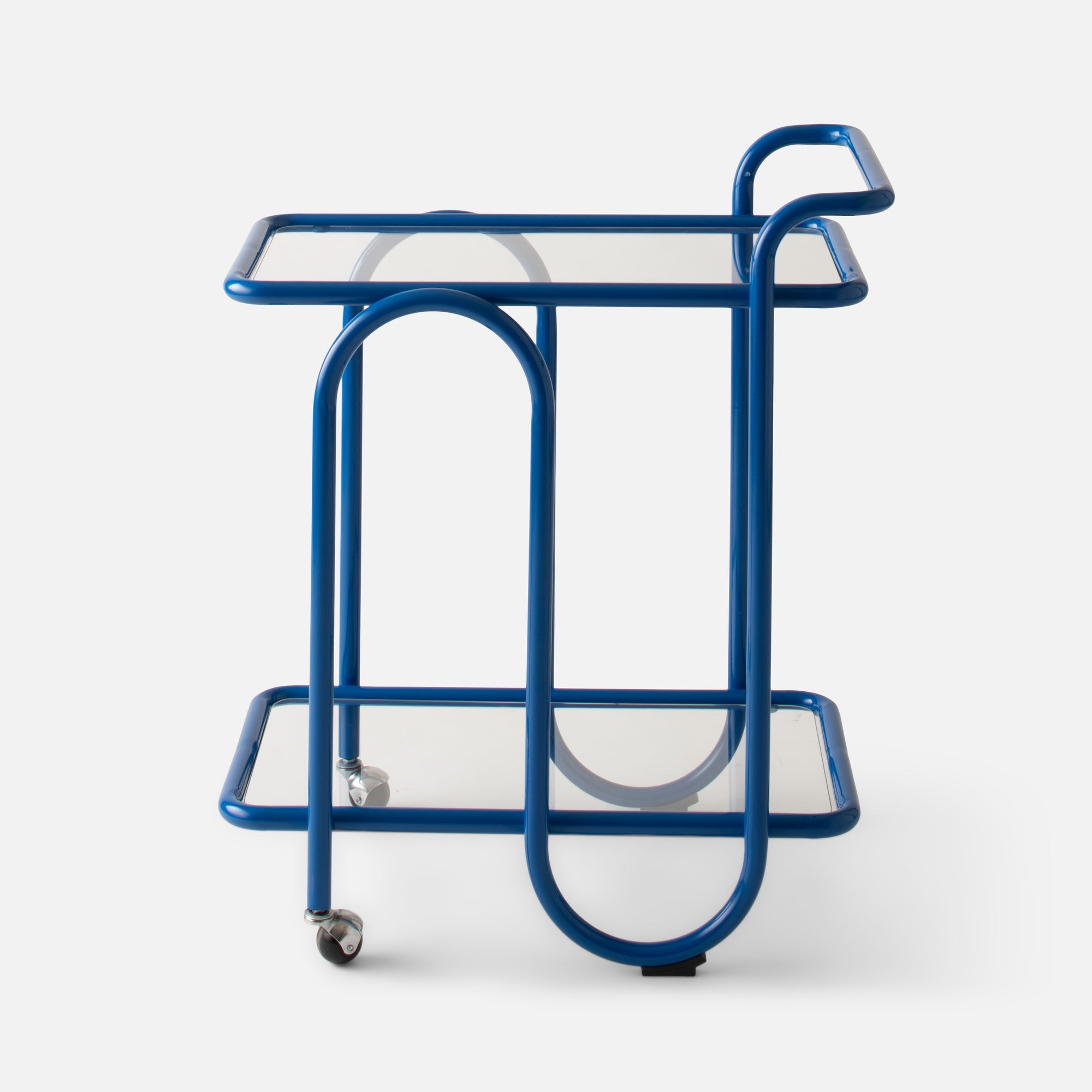 Lolly Bar Cart in chocolate-tinted glass